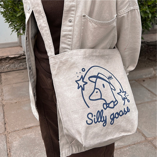 "Silly Goose" Cross Body Tote Bag